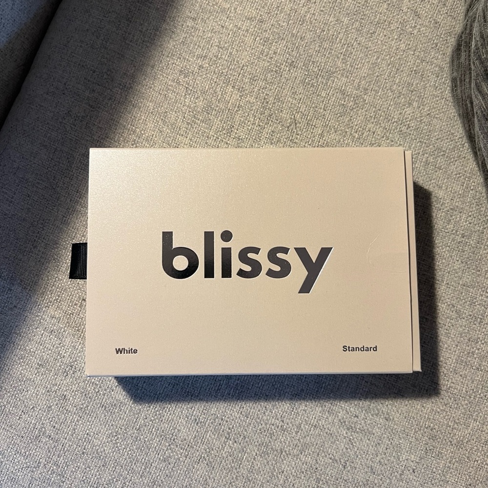 Blissy White Silk Pillowcase